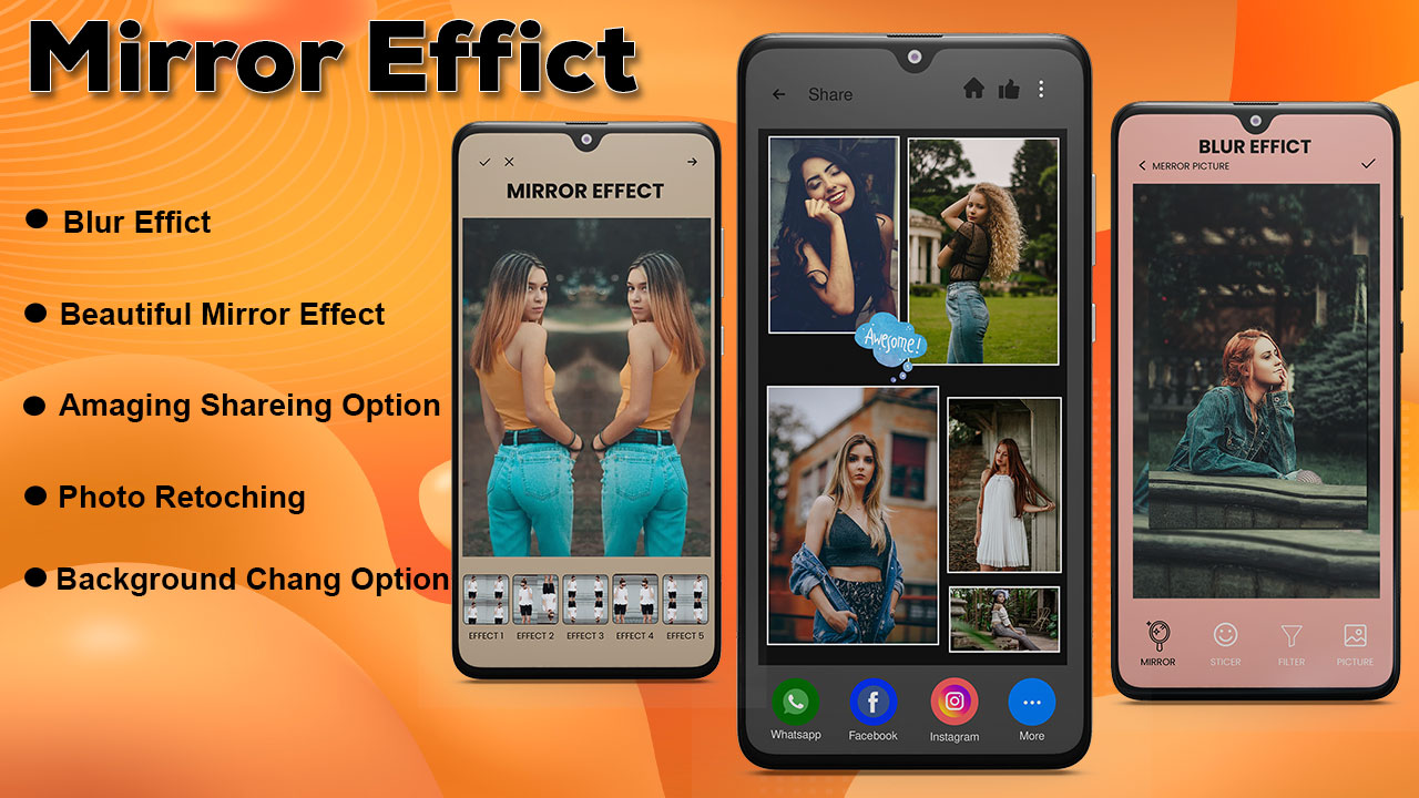 Mirror Photo Effect Reflection Mirror Photo Editor Collage Maker
